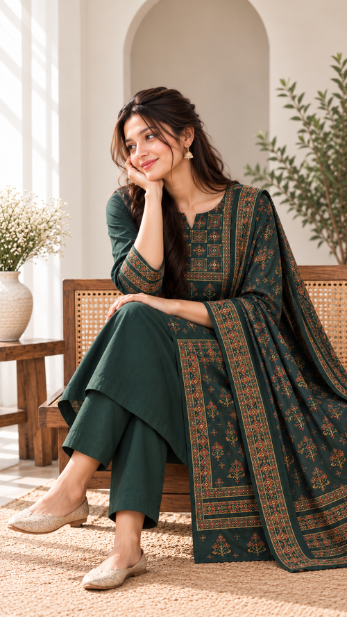 AJRAKH ARTISAN COTTON SUIT SET