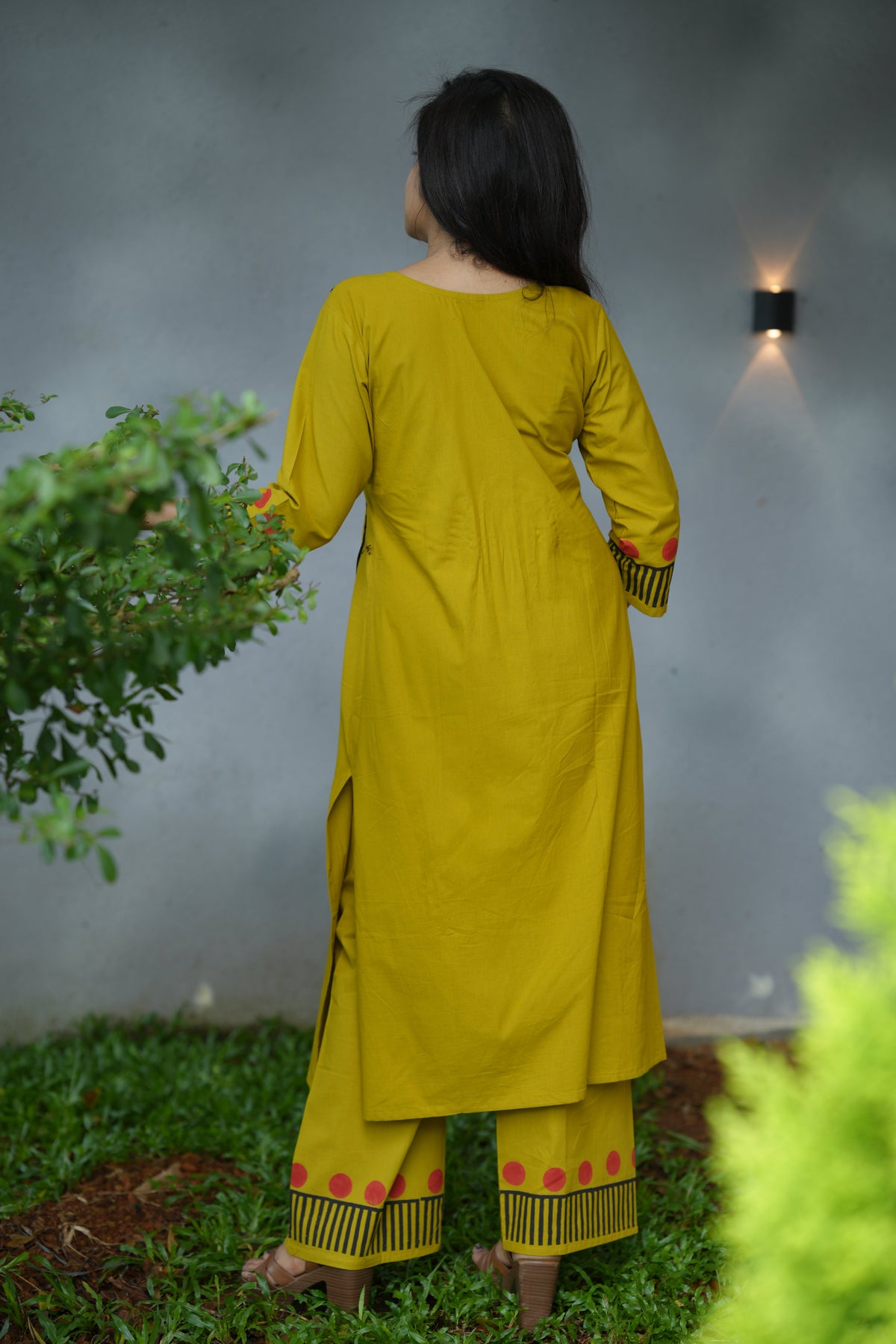 IRA DABU COTTON KURTA SET (MUSTARD)