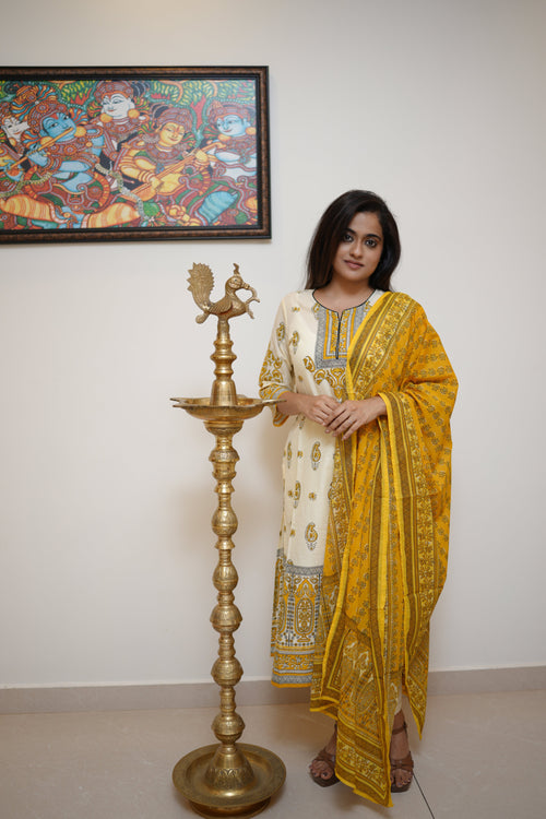 AMBER PAISLEY COTTON SUIT SET (IVORY)