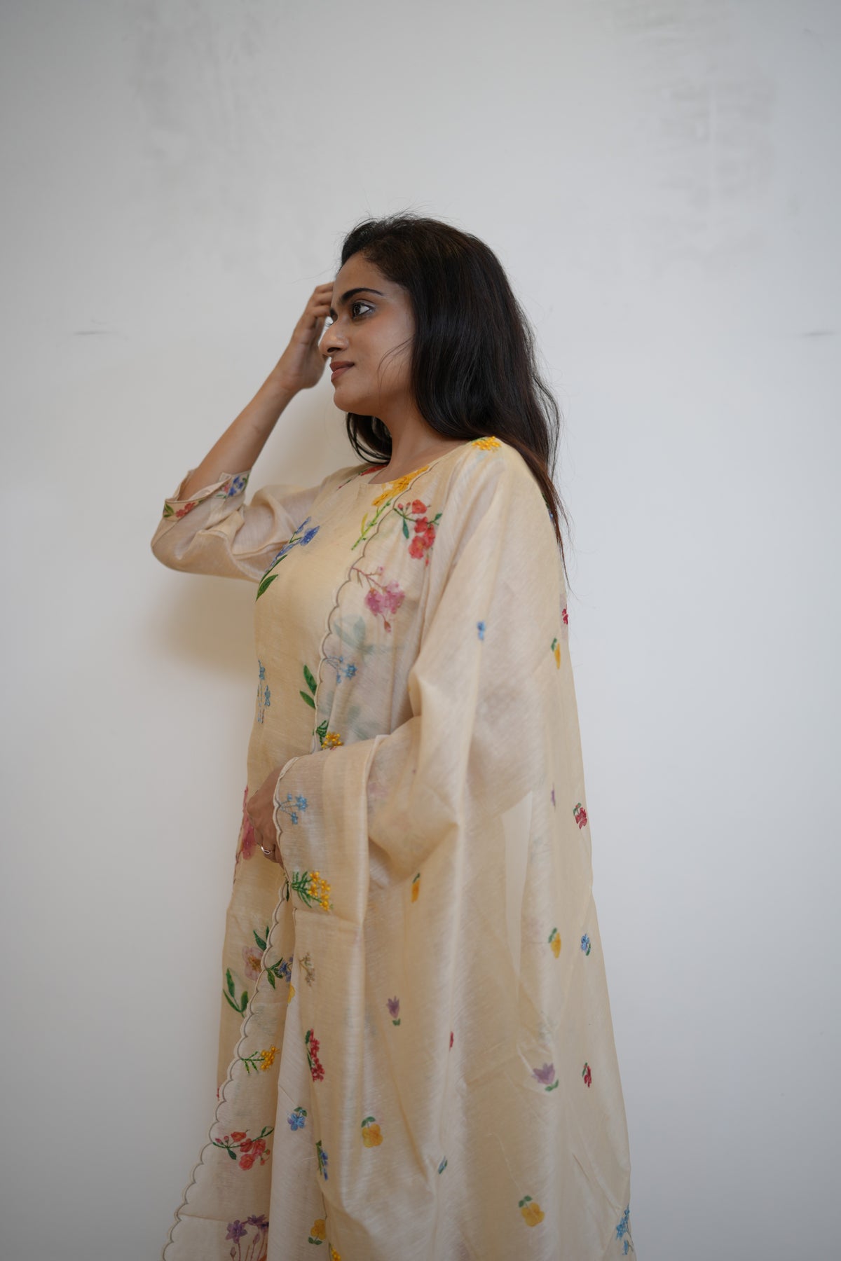 LINA KANTHA SUIT SET (BEIGE)