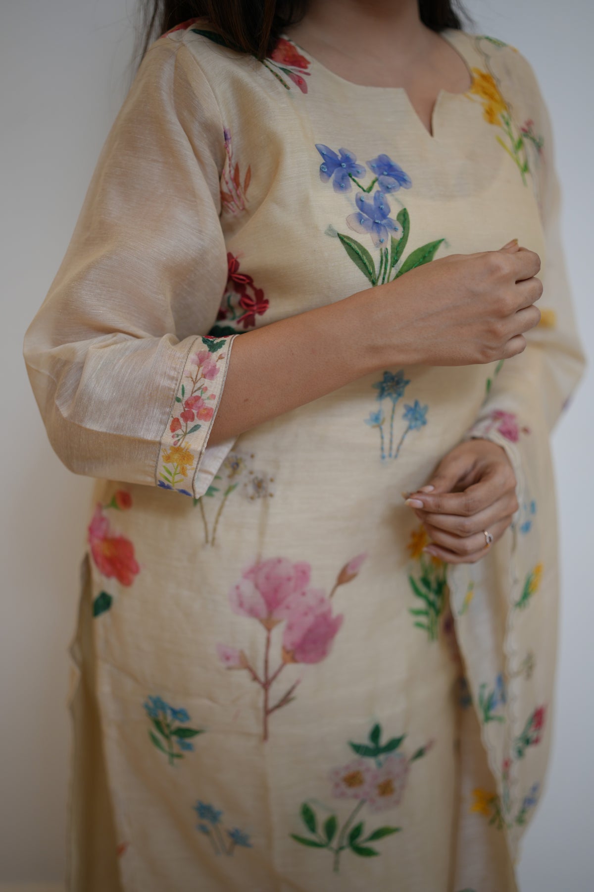 LINA KANTHA SUIT SET (BEIGE)