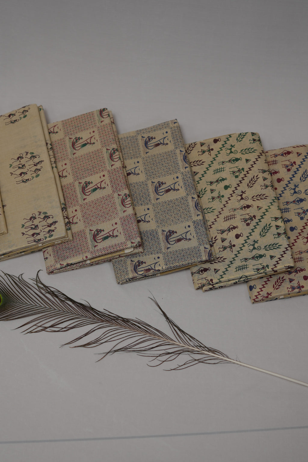 GOLD TISSUE FOLK ART KERALA SET SAREE