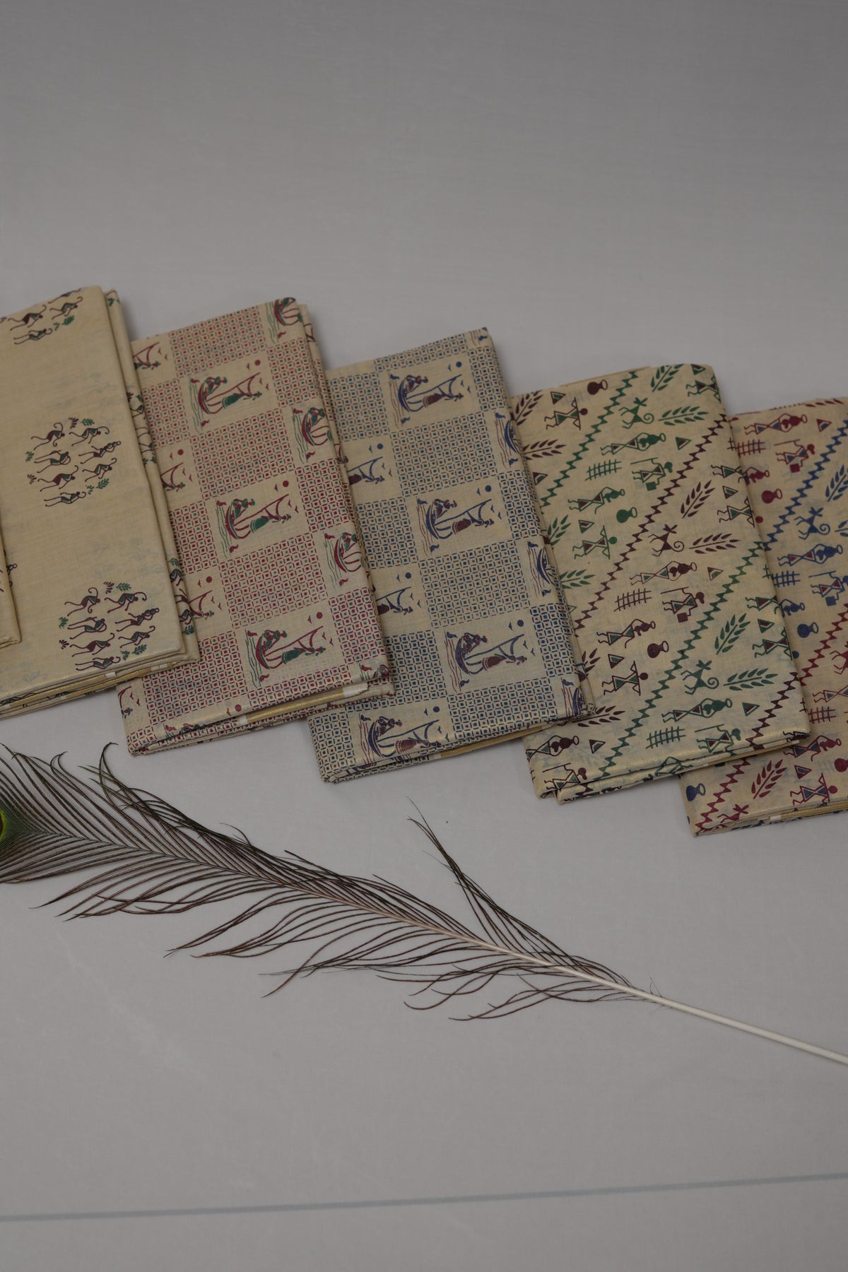 GOLD TISSUE FOLK ART KERALA SET SAREE
