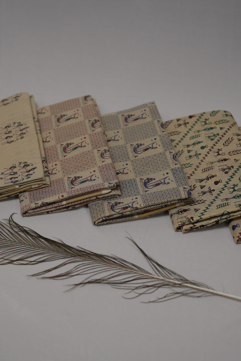 GOLD TISSUE FOLK ART KERALA SET SAREE
