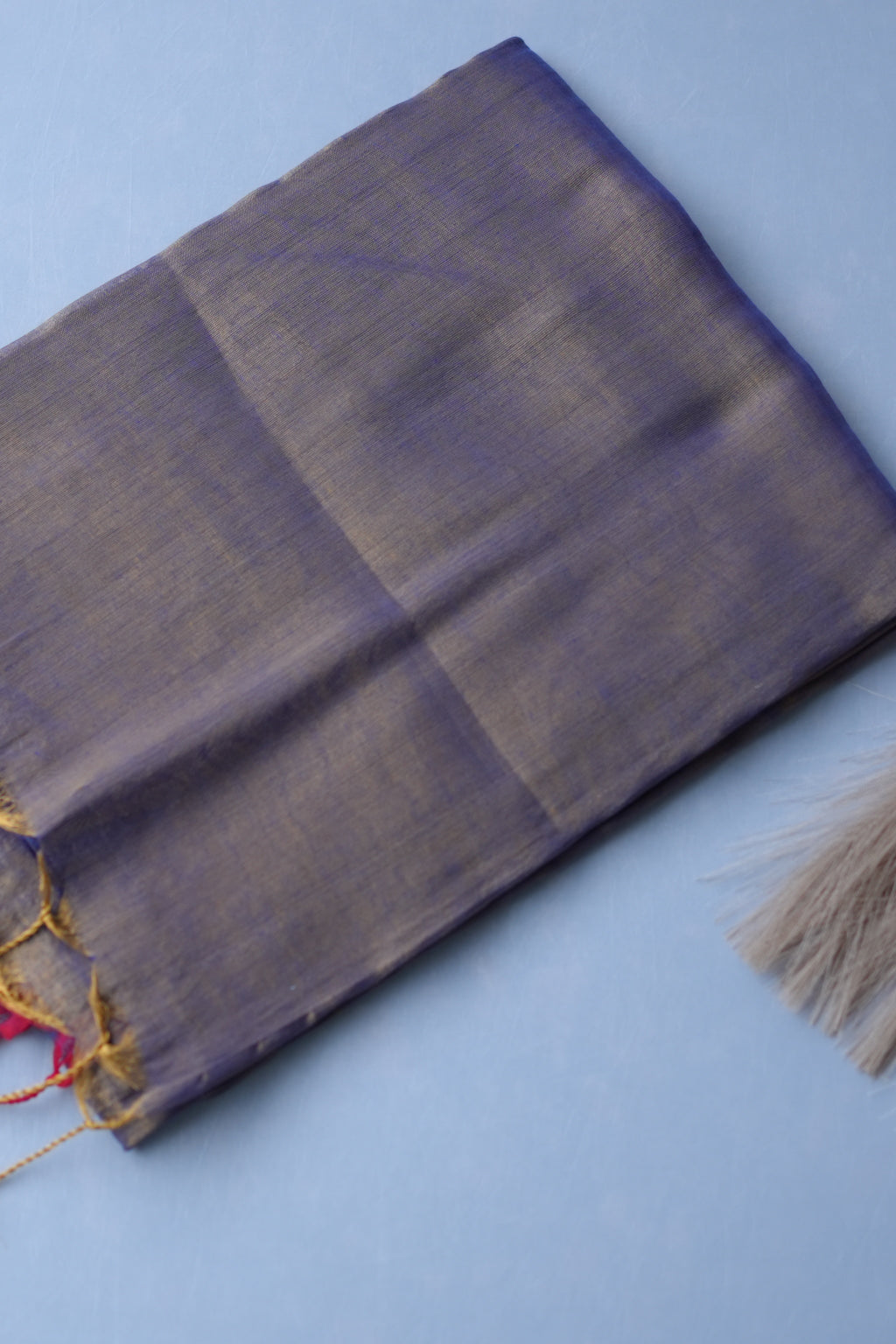 COTTON TISSUE SAREE PLAIN