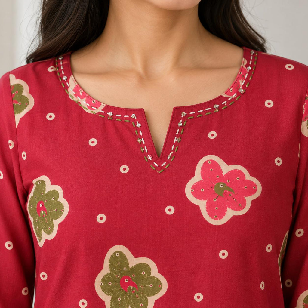 AMARA FLORAL COTTON SUIT SET
