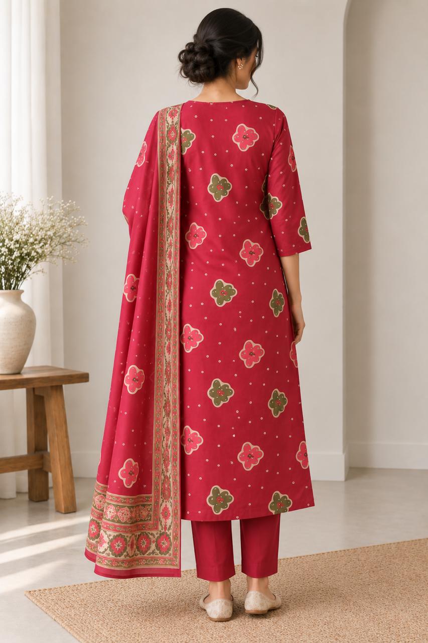 AMARA FLORAL COTTON SUIT SET