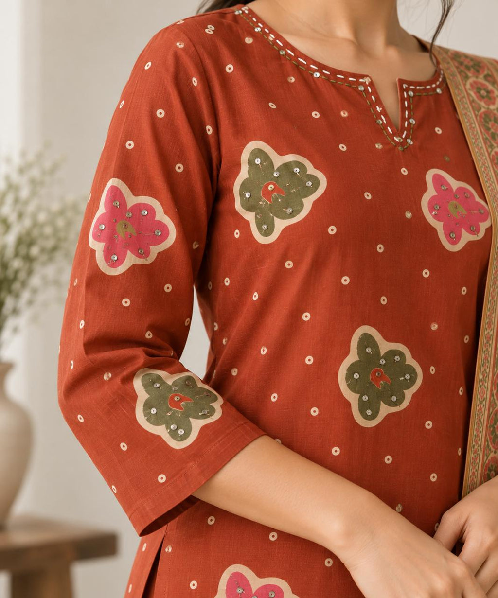 AMARA FLORAL COTTON SUIT SET
