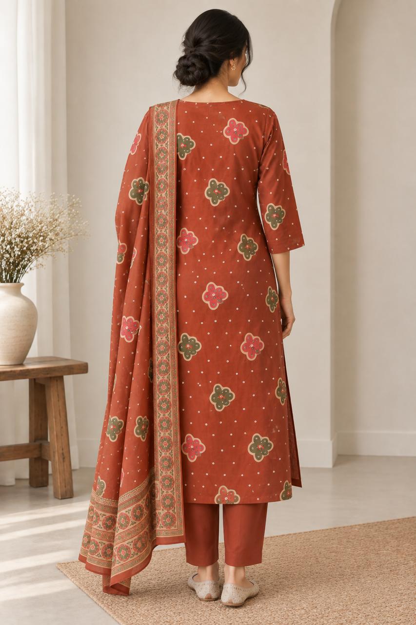 AMARA FLORAL COTTON SUIT SET
