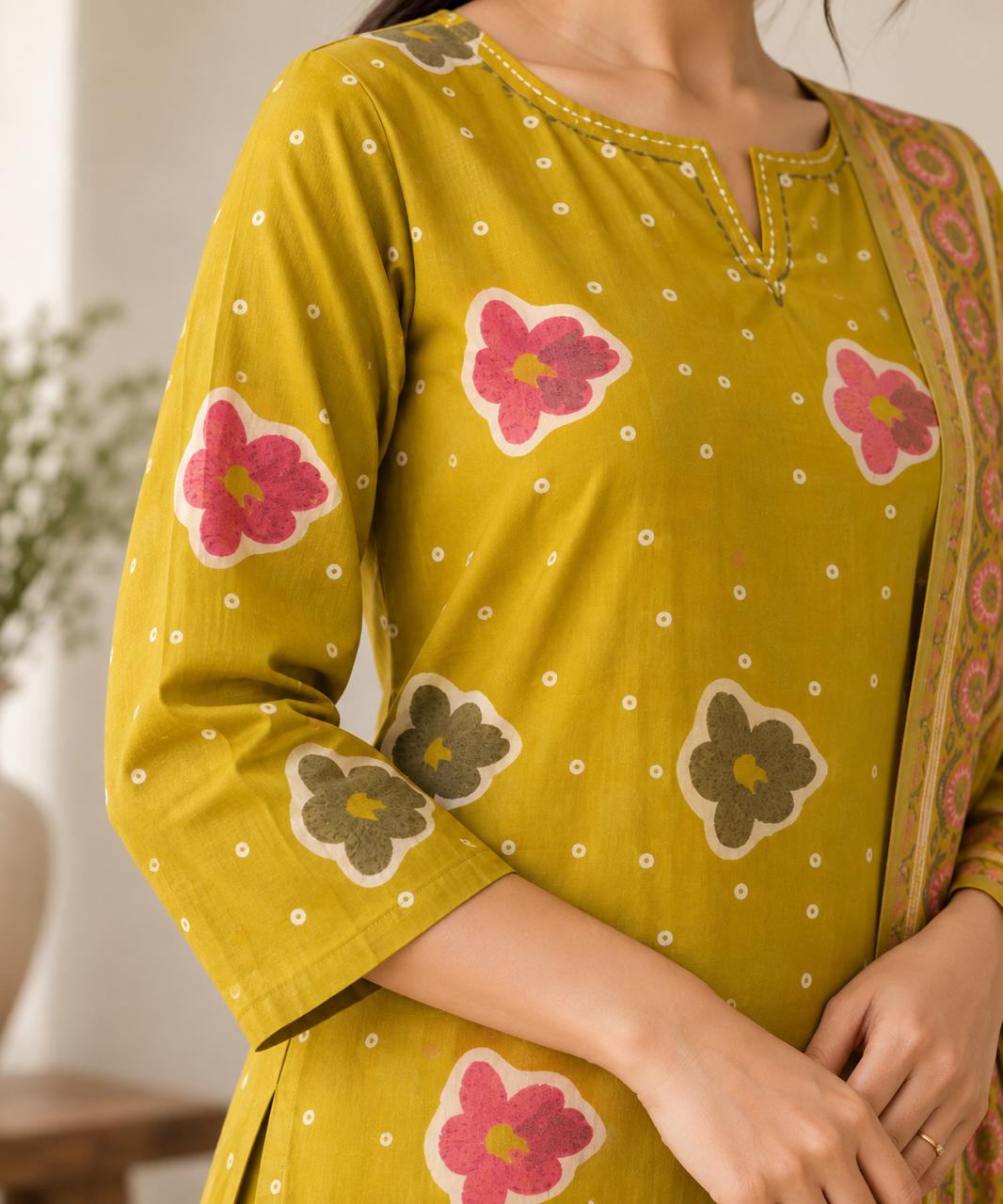 AMARA FLORAL COTTON SUIT SET