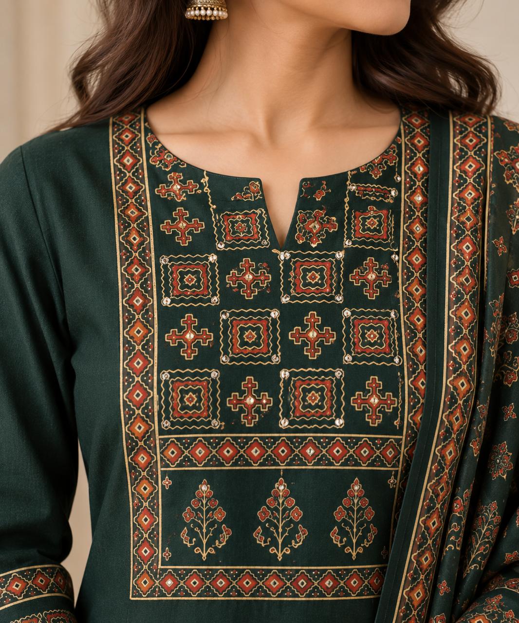 AJRAKH ARTISAN COTTON SUIT SET