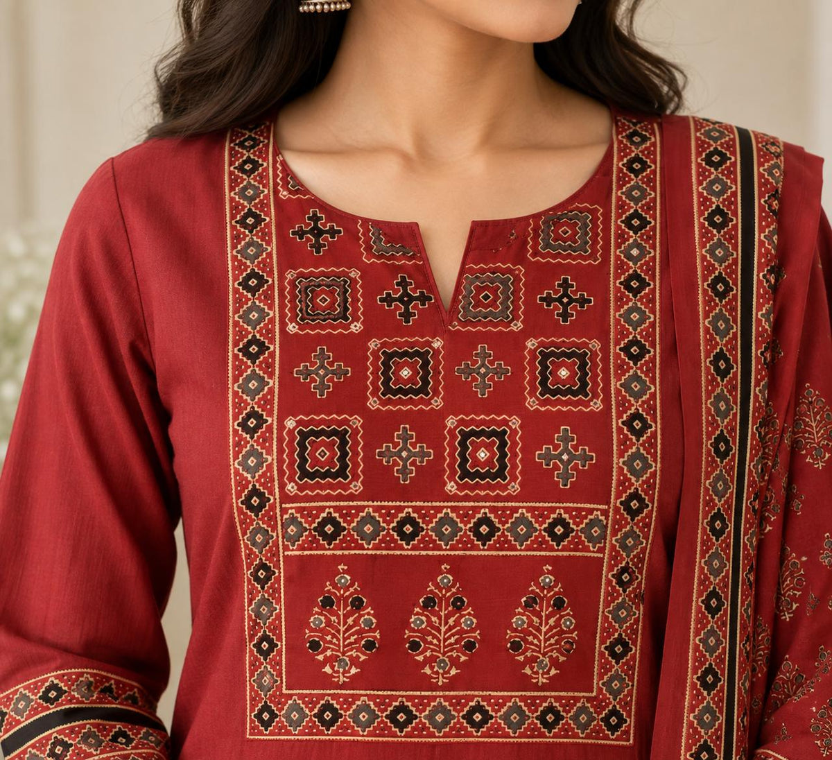 AJRAKH ARTISAN COTTON SUIT SET