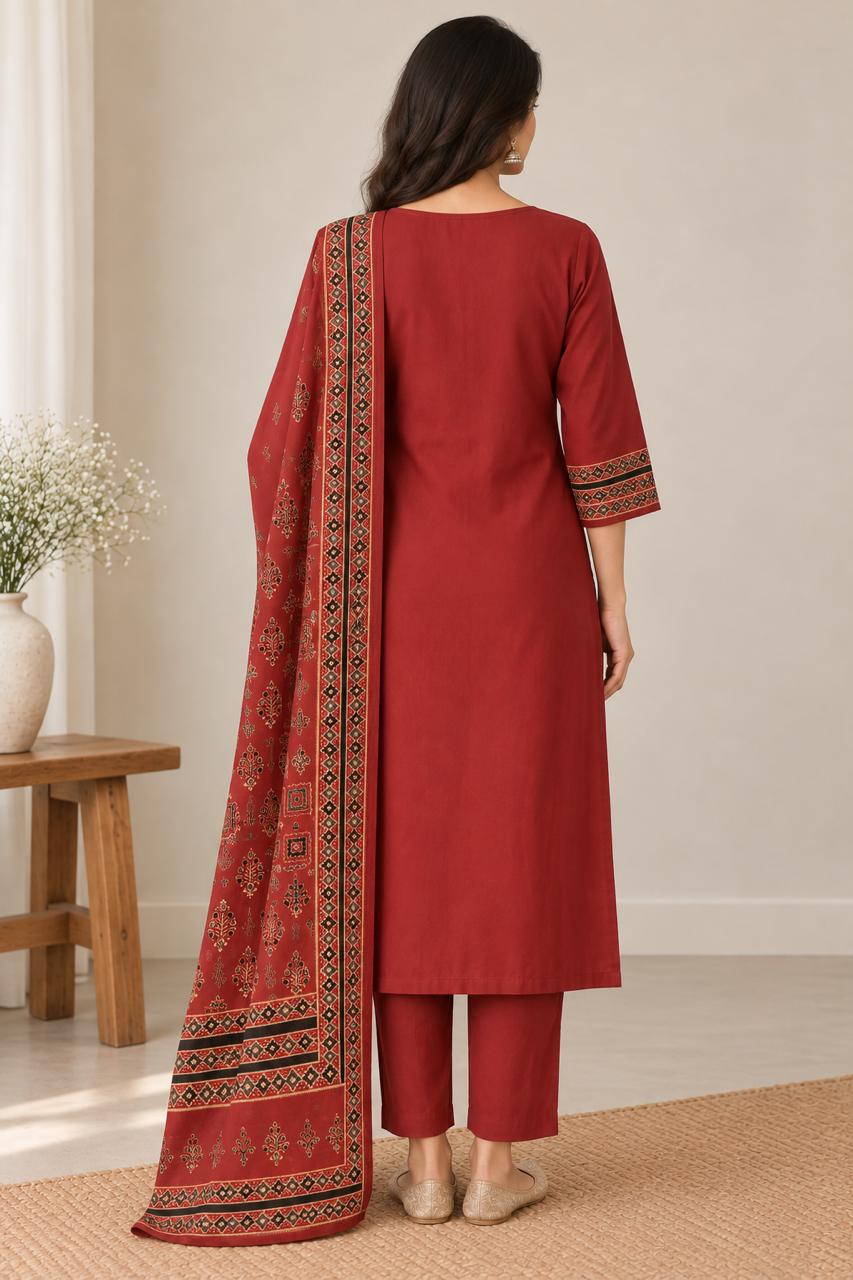 AJRAKH ARTISAN COTTON SUIT SET