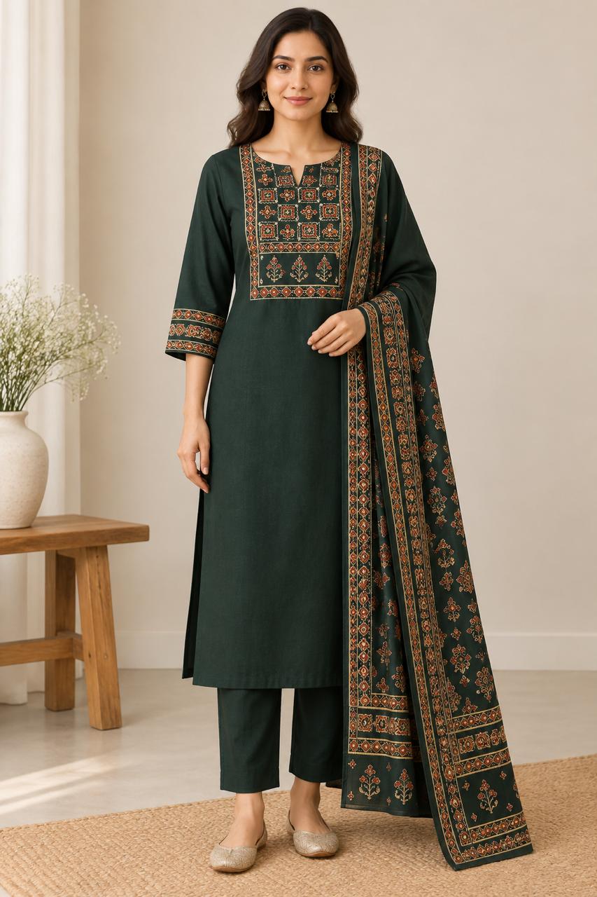 AJRAKH ARTISAN COTTON SUIT SET