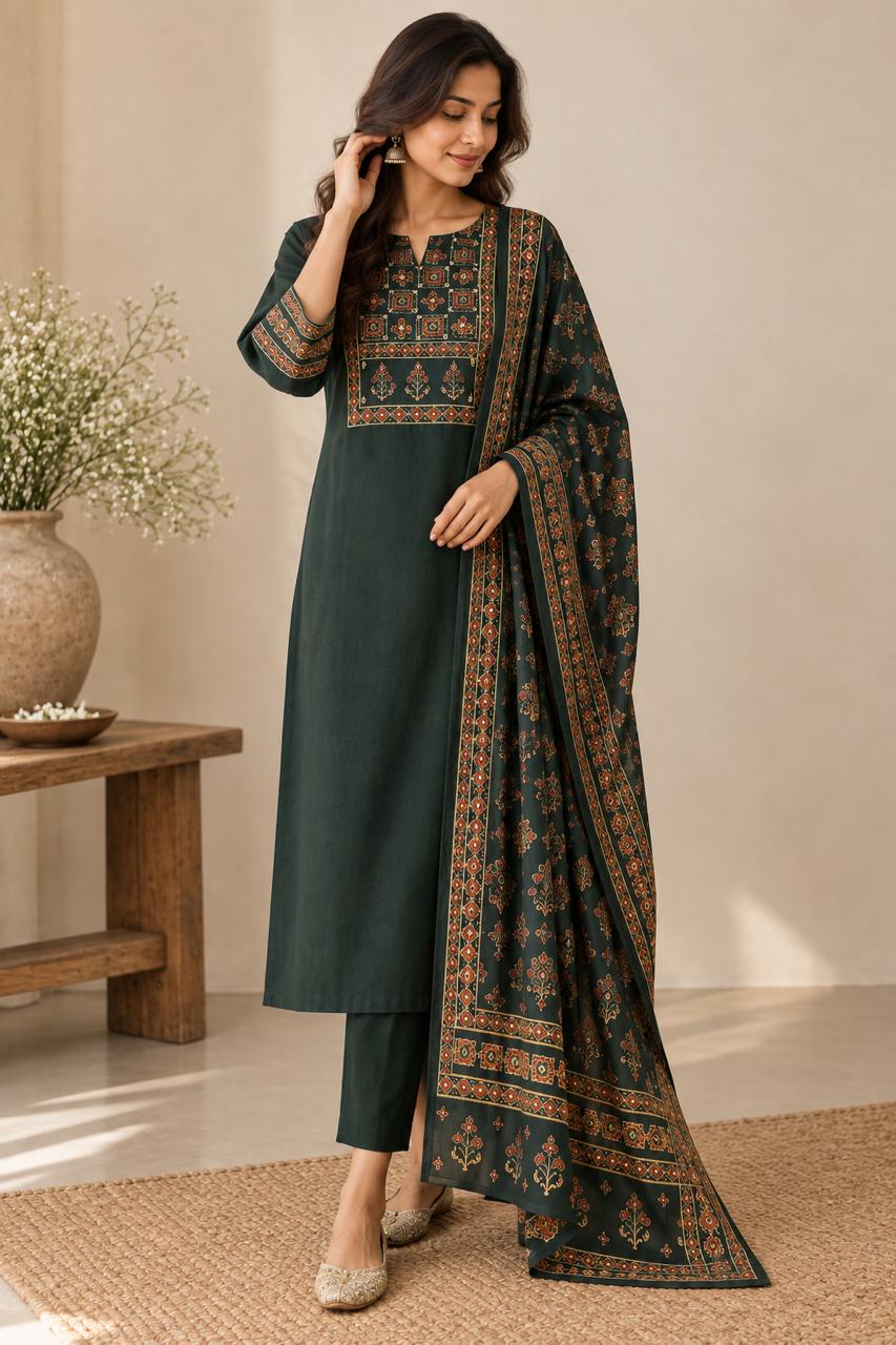 AJRAKH ARTISAN COTTON SUIT SET