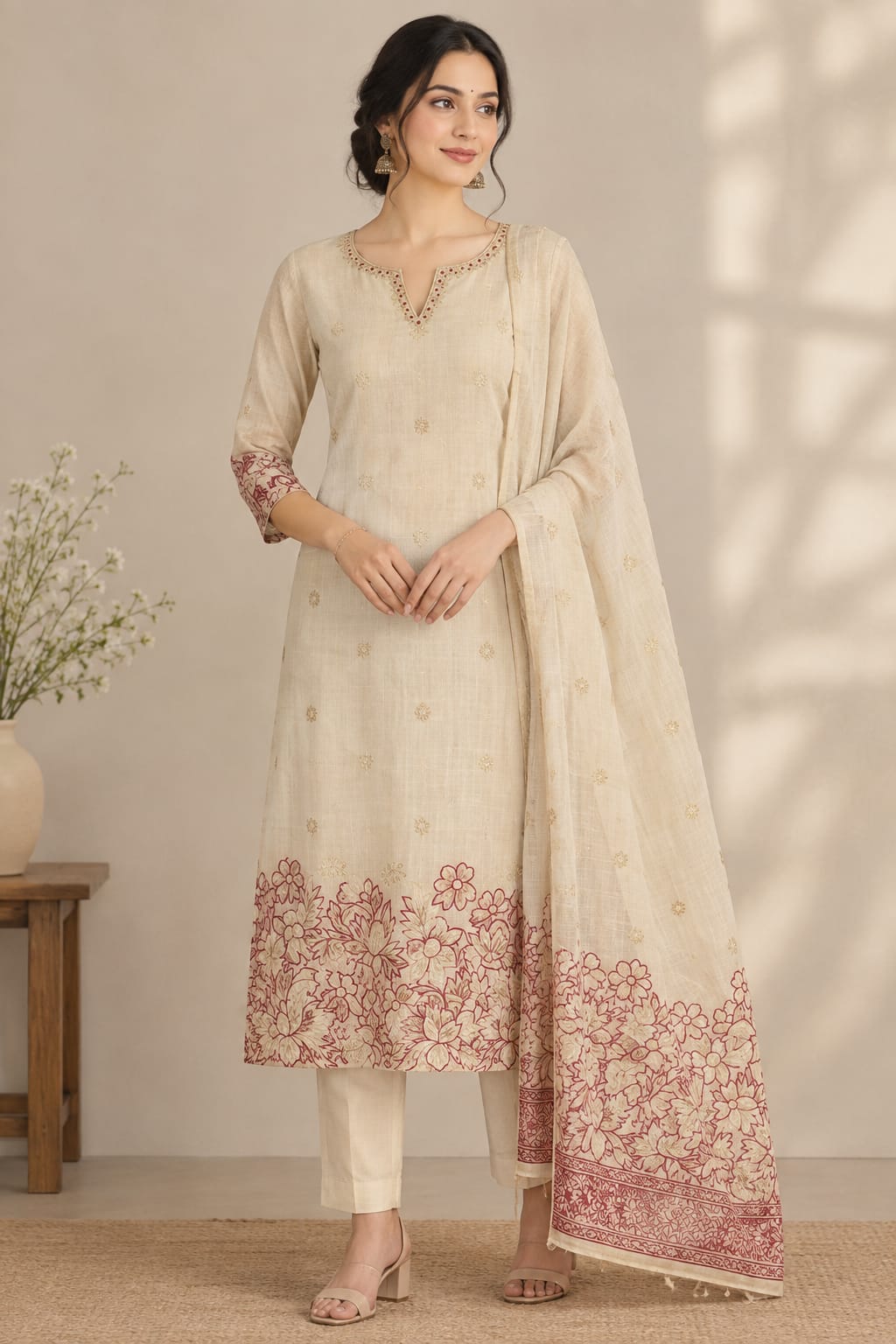 JAMDANI HERITAGE FLORA SUIT SET