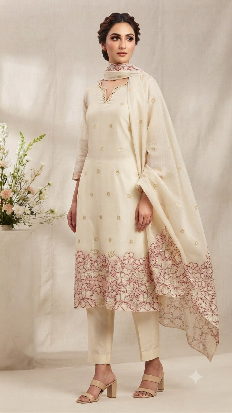 JAMDANI HERITAGE FLORA SUIT SET