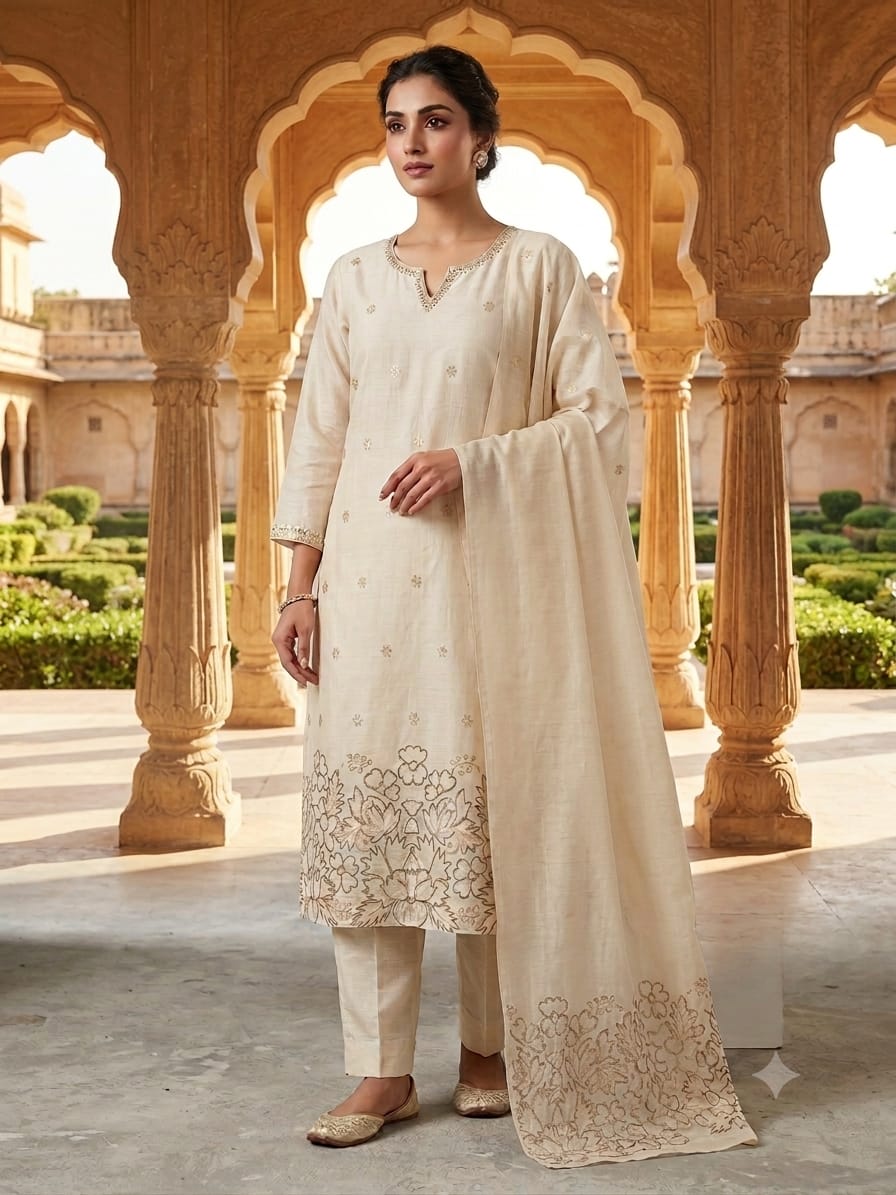 JAMDANI HERITAGE FLORA SUIT SET