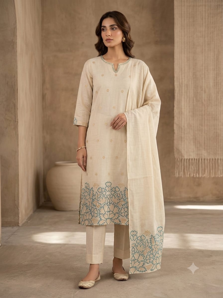 JAMDANI HERITAGE FLORA SUIT SET