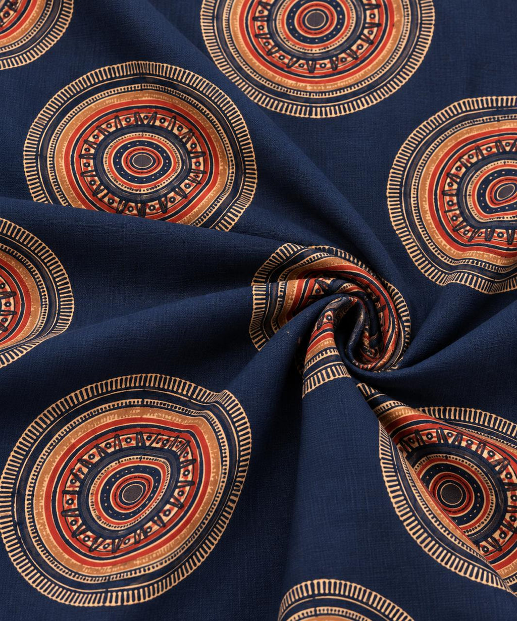 INDIGO MOSAIC COTTON TUNIC (BLUE)