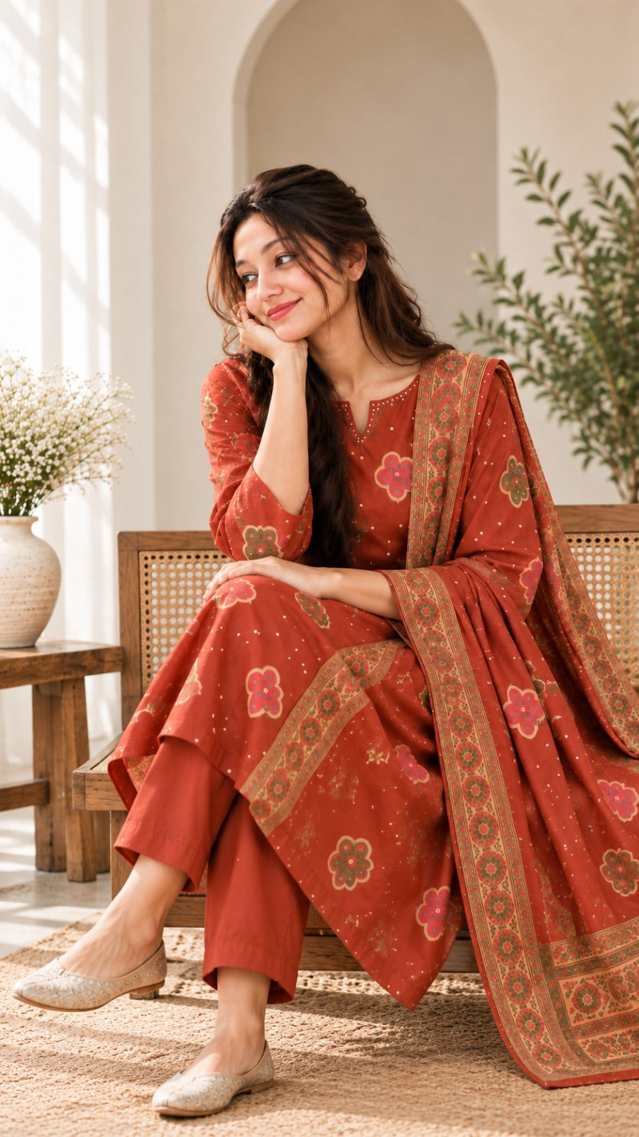 AMARA FLORAL COTTON SUIT SET